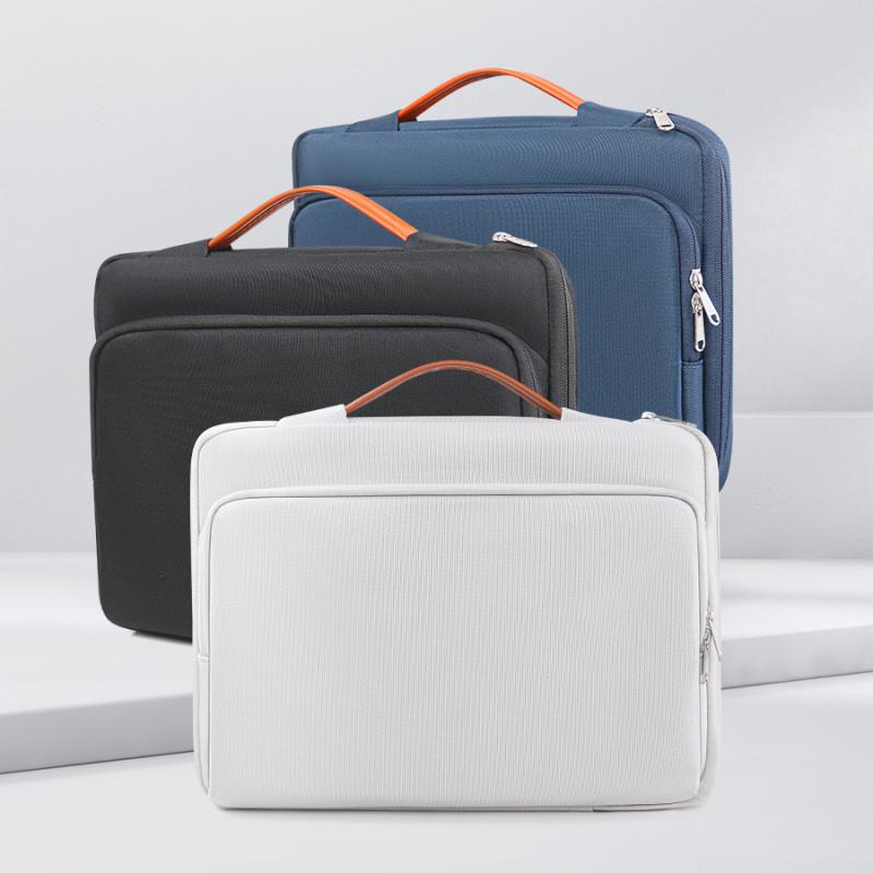 PCケース 男女兼用 ノートパソコン タブレット対応 YKKファスナー 耐衝撃 防水 軽量 ナイロン インナーバッグ 手提げ 通勤 ビジネス 無地 ブラック グレー ネイビー 13 14 15 16インチ