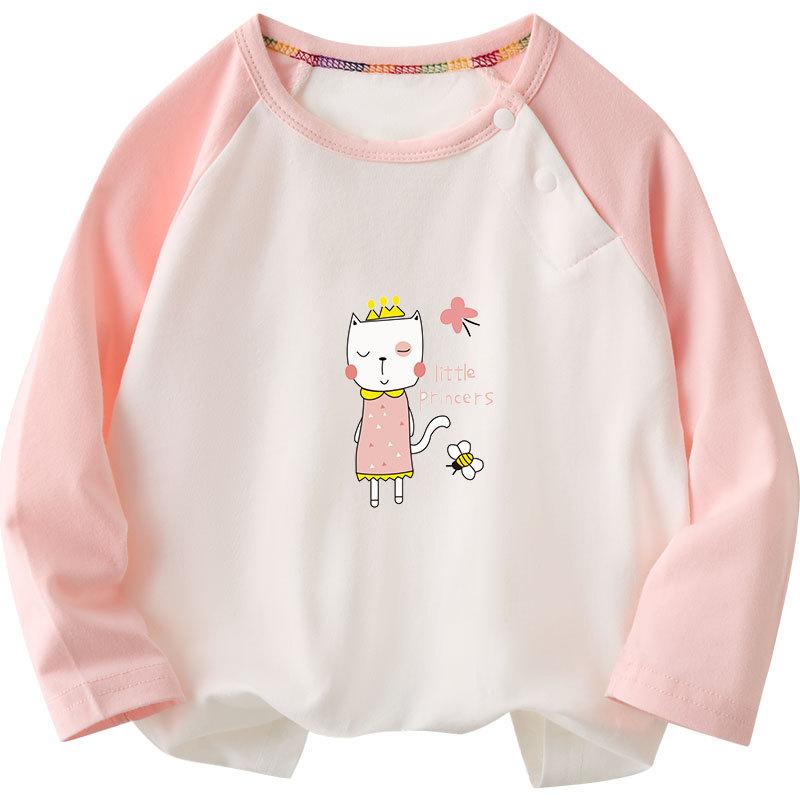 Tシャツ ベビー 男の子 女の子 長袖 コットン 薄手 春秋 インナー 肌着 トップス ...