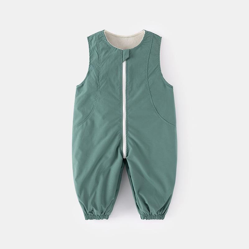 カバーオール ベビー ハイハイ着 プレイウェア お砂場着 防風 汚れ防止 フルカバー つなぎ 厚手 ポリエステル ファスナー付き 男女兼用 春秋
