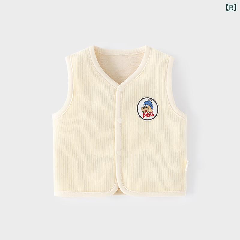 ベスト 新生児 ベビー キッズ 赤ちゃん 男の子 女の子 男女兼用 秋冬 防寒 あった...