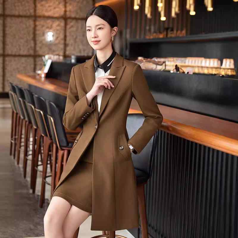 トレンチコート レディース 大きいサイズ ゆったり ミドル丈 上品 エレガント きれいめ オフィス ビジネス 通勤 OL フォーマル 接客 サービス業 制服 ユニフォーム セットアップ対応 形態安定 シワになりにくい スタイルアップ