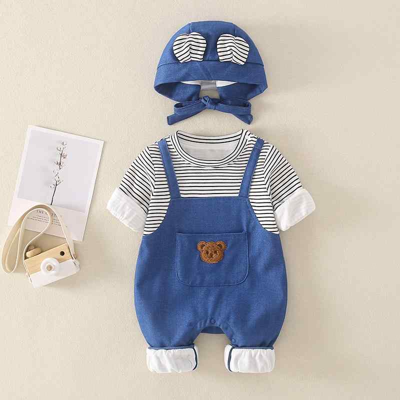 ベビー服 男の子 ロンパース カバーオール 長袖 前開き 綿100% コットン 秋冬 新生児 0歳 1歳 向け 60 ..