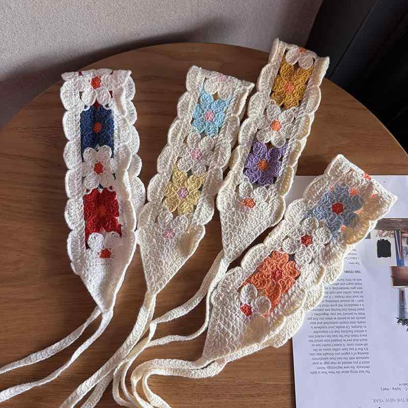 ヘアバンド カチューシャ ターバン レディース ドーパミン カラフル ニット 花柄 田園風 カントリー風 ビーチ リゾート エスニック 民族調 韓国ファッション 多色展開