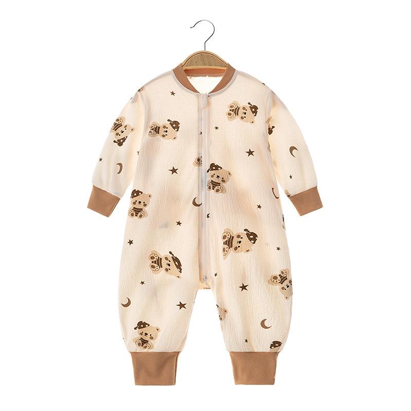 スリーパー ベビー 新生児 キッズ 吸汗速乾 接触冷感 薄手 足つき 寝冷え防止 蹴飛ばし防止 ファスナー式 綿混 キャラクター かわいい 多機能 パジャマ 寝間着 オールインワン 春夏秋用 1歳 2歳 3歳 4歳 5歳 6歳 子供服