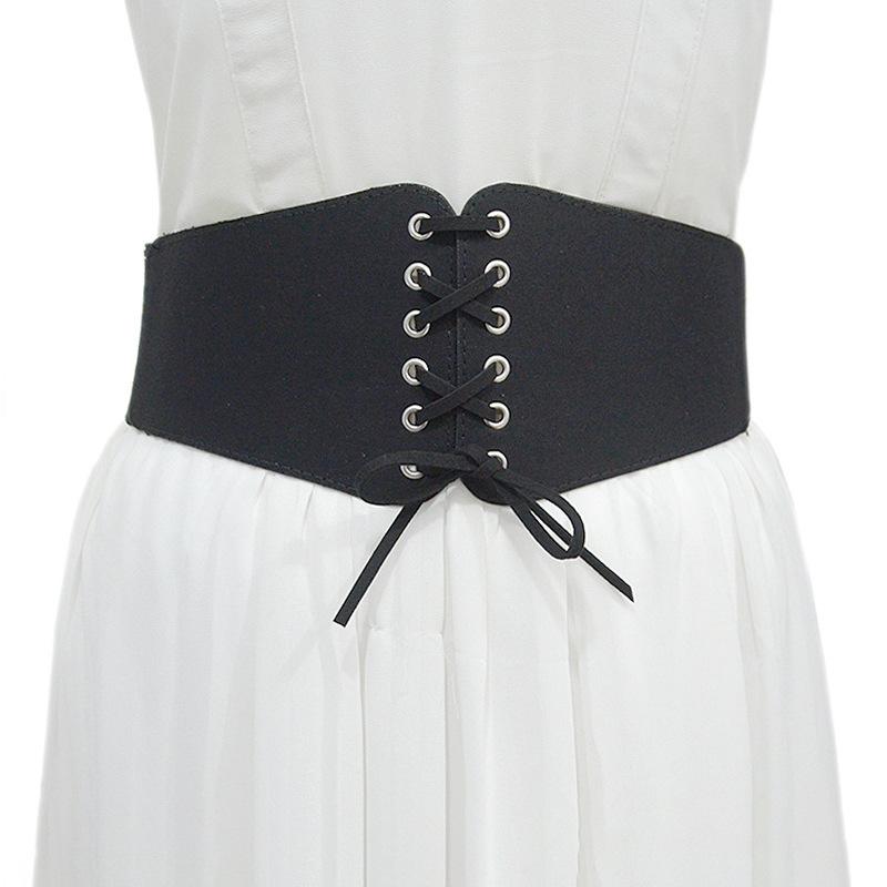 ウエストベルト レディース サッシュベルト 伸縮性 ストレッチ 幅広 ゴム リボン 紐飾り フェイクレザ..