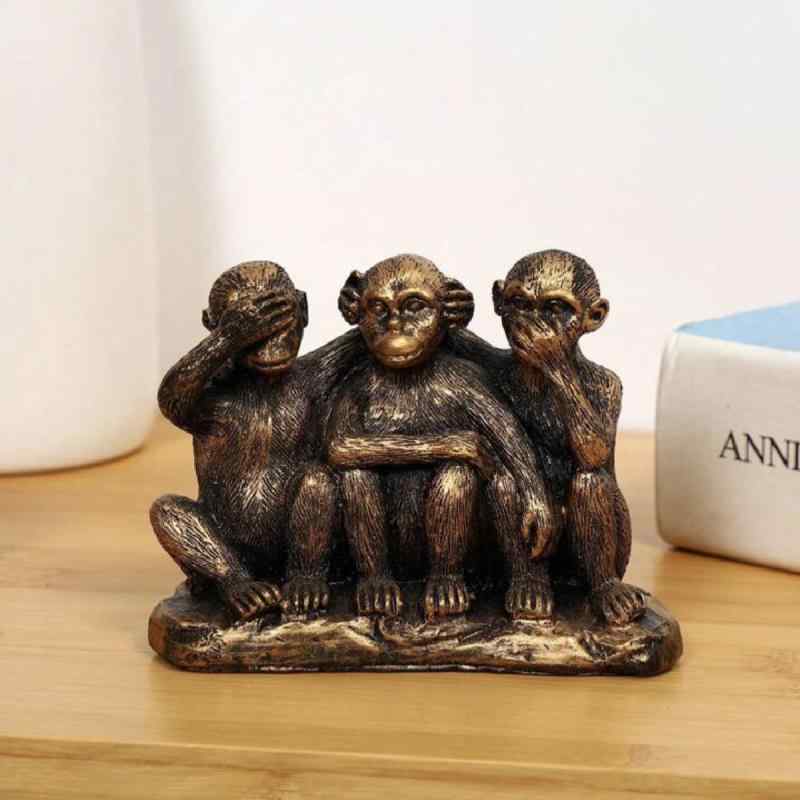 ・素材: 樹脂・カテゴリ: 動物・カラー展開: 金色三連猿、銀色三連猿・サイズ: 約14.4 x 12.5 x 9 x 6.5 cm・スタイル: 中国風・種類: 車載装飾品・主な素材: プラスチック、樹脂