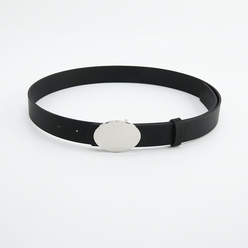 ベルト レディース ジーンズ用 フェイクレザー スナップボタン式 合金バックル ミラーエッグ型 カジュアル シンプル 韓国ファッション 万能 スタイリッシュ ウエストマーク