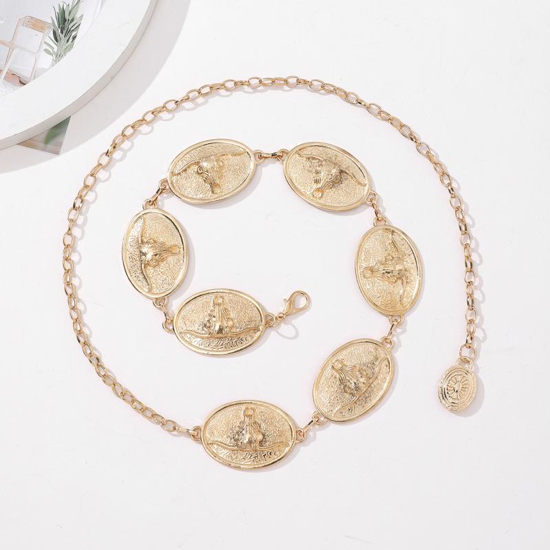 ボディチェーン レディース ボヘミアン インスタ風 レトロ エスニック 高級感 メタル ゴールド 彫金デ..