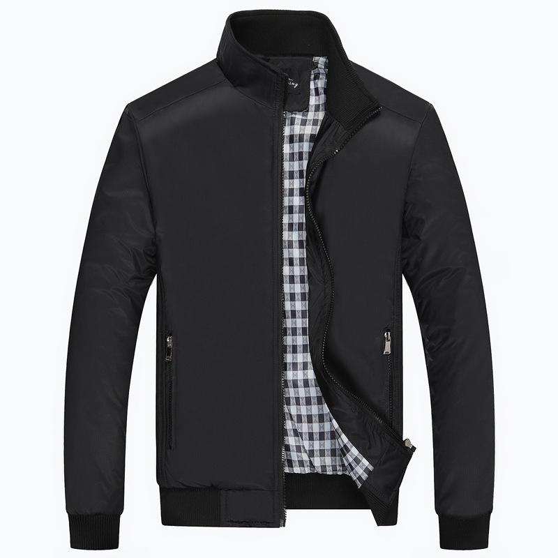 ジャケット メンズ 中高年 シニア スタンドカラー ジップアップ ゆったり 無地 ポリエステル リブ袖 イージーケア サイドポケット レギュラー丈 秋冬 カジュアル アウター