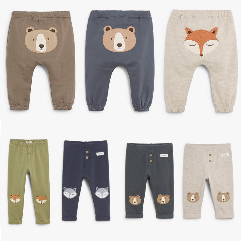 パンツ ベビー キッズ 男の子 女の子 男女兼用 綿100% 安心安全 肌に優しい ゆったり 動きやすい PPパンツ スウェット ロング丈 カジュアル 部屋着 春秋 冬 アニマル柄 きつね くま