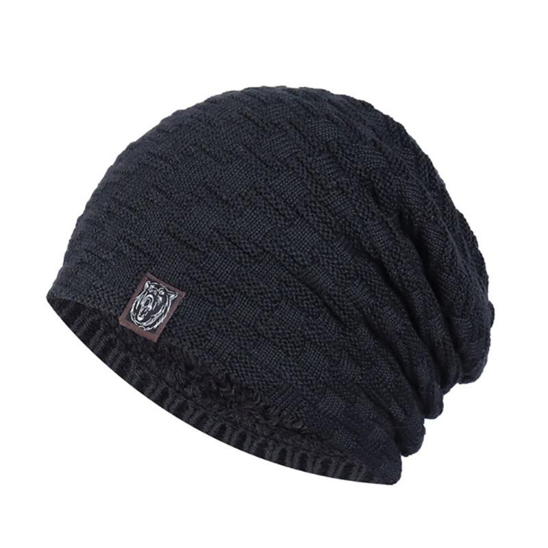 ニット帽 メンズ 男性用 秋冬 裏起毛 厚手 保温 防風 防寒対策 アウトドア スキー スノーボード 耳まで..