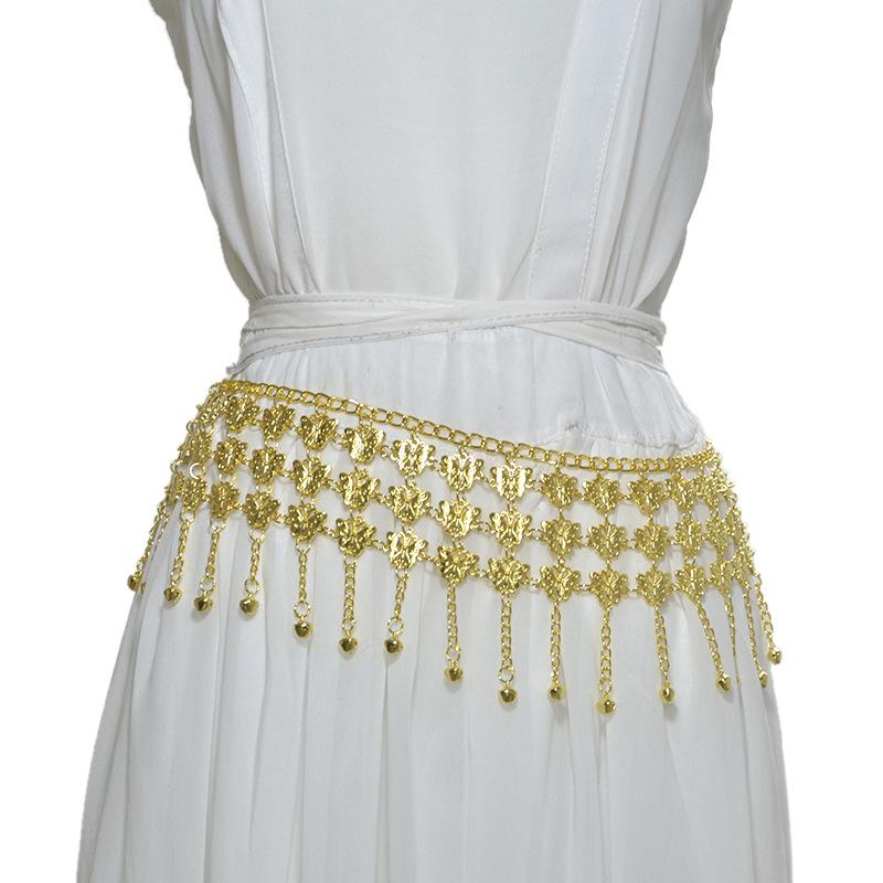 ボディチェーン レディース 女性用 軽量 メタル製 コインチャーム 韓国スタイル インド風 ベリーダンス..