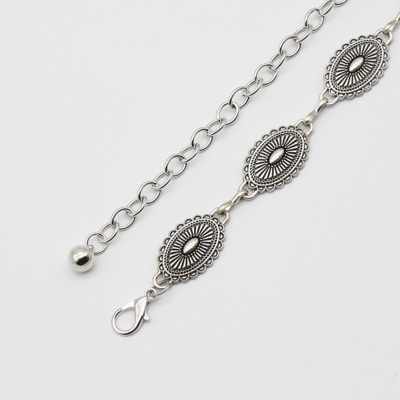 ウエストチェーン レディース おしゃれ 金属製 彫刻デザイン フックバックル 万能 オールシーズン スカート ワンピース スーツ ジャケット セーター ニット チュニック チェーンベルト(x2)