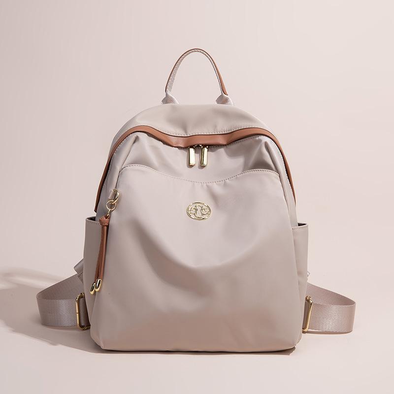 リュック 大容量 軽量 防水 防犯 韓国ファッション 高級感 トレンド おしゃれ バイカラー オックスフォード生地 しなやか素材 通勤 通学 学生 A4対応 PC収納 旅行用 多色展開(4)