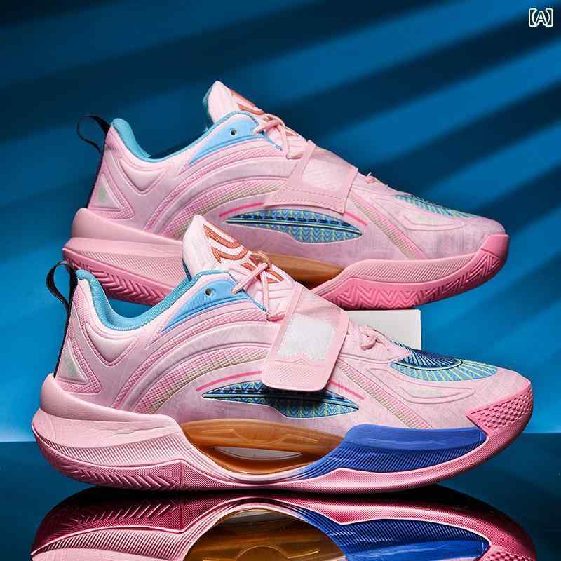 バスケットボールシューズ メンズ レディース 通気 メッシュアッパー 防滑 耐摩耗 衝撃吸収 クッション性 ローカット 軟底 発光 学生 部活 練習用 競技用 オールシーズン対応 切り替えデザイン