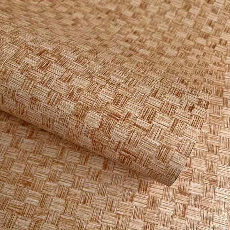壁紙 シールタイプ 貼ってはがせる のり付き 中国風 レトロ 竹編み模様 PVC製 喫茶店 レストラン ホテル 書斎 店舗 業務用 オフィス リビング 和室 リメイクシート