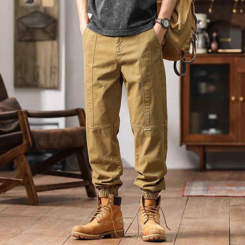 パンツ メンズ アメリカン レトロ ワークパンツ ゆったり ストレート ジョガーパンツ 春秋 カジュアル 綿100% 耐摩耗性 軽量 ノンストレッチ ウォッシュ加工 普段使い デイリーユース