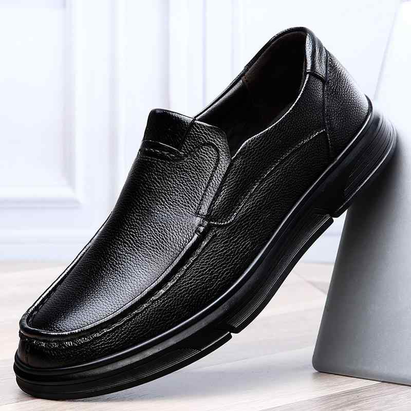 ローファー メンズ 男性用 中高年 40代 50代 60代 本革 牛革 厚底 防滑 耐摩耗性 ビジネス カジュアル 通勤 通学 スリッポン レザーシューズ 普段使い