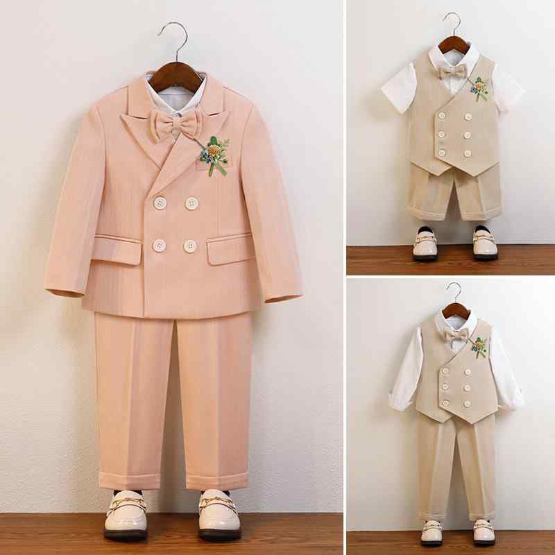 スーツ キッズ 男の子 男児 ベビー フォーマル 礼服 ダブルボタン ブリティッシュ風 柔らかい肌触り 結婚式 発表会 入園式 卒園式 誕生日 記念日 七五三 ...