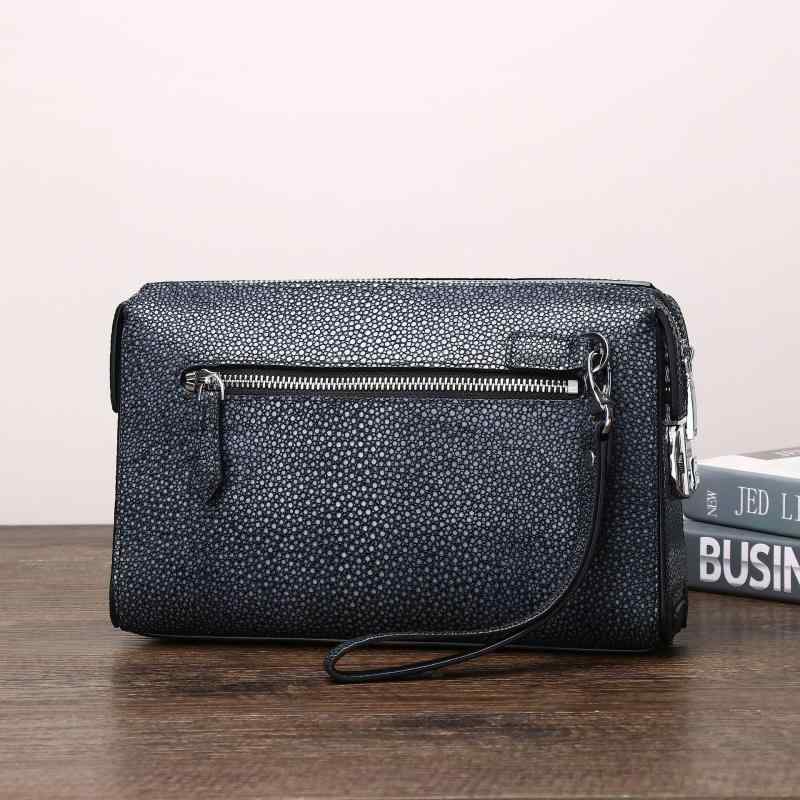 クラッチバッグ メンズ 多機能 パスワードロック 収納力抜群 ビッグサイズ 光沢 ガルーシャ柄 ビジネス 通勤 出張用 耐摩耗性 8インチ対応 ブラック 合成皮革