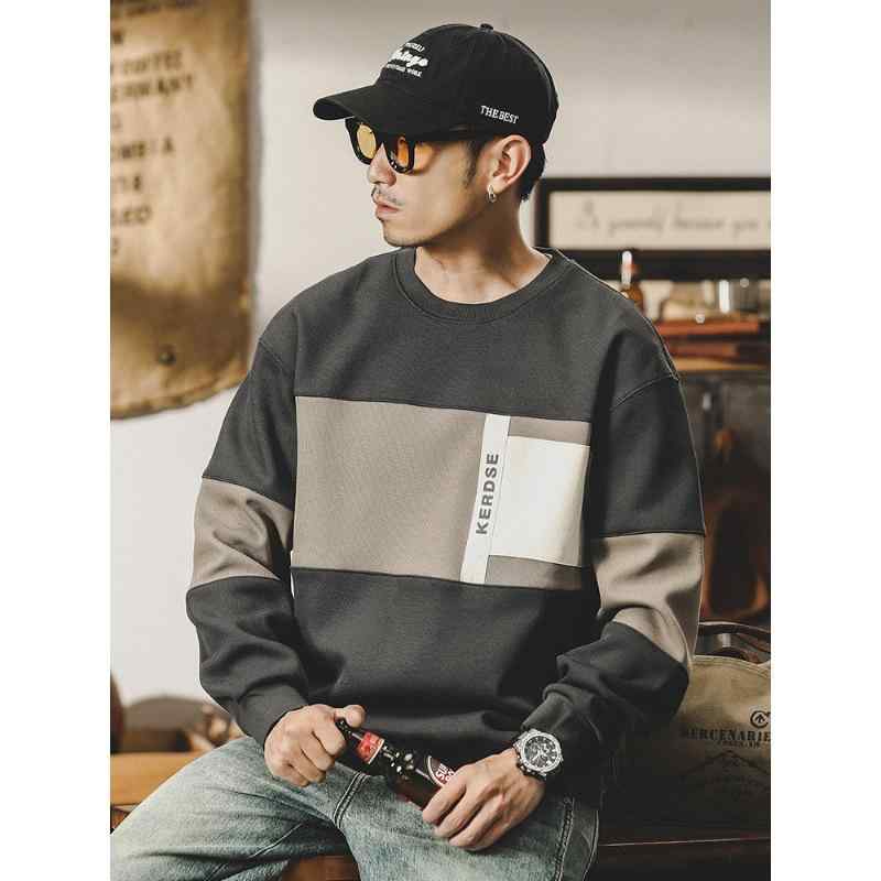 スウェット メンズ 裏起毛 厚手 ヘビーウェイト ビッグシルエット ゆったり ドロップショルダー アメカジ プルオーバー 長袖 クルーネック コットン ロゴプリント カジュアル 部屋着 ストリートファッション 秋冬 トップス