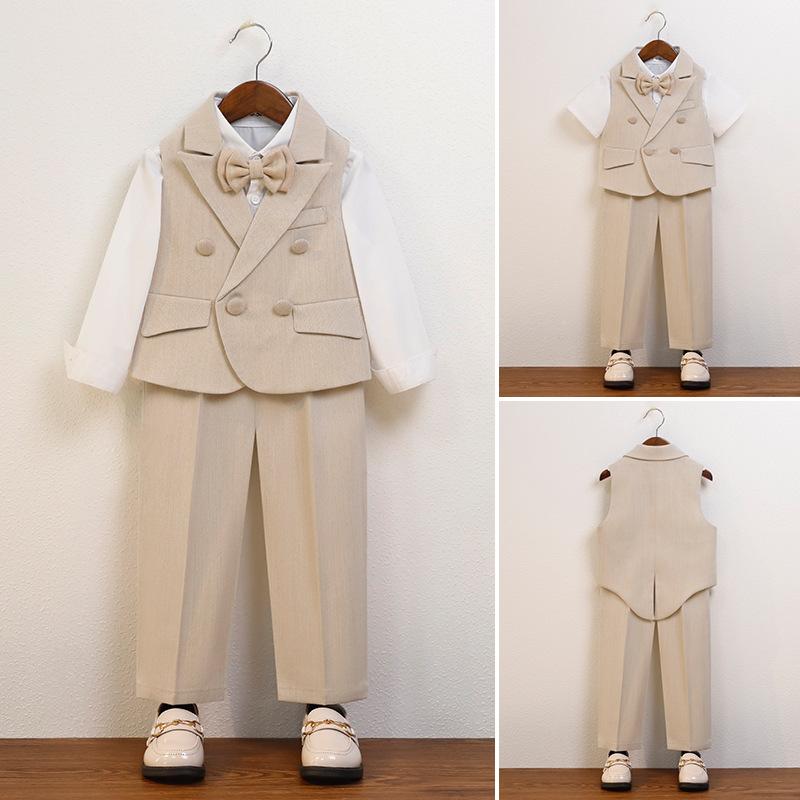 キッズ 男の子 子供 ベビー ベストスーツ フォーマル 礼服 英国調 おしゃれ かっこいい 結婚式 発表会 七五三 入園式 卒園式 春秋