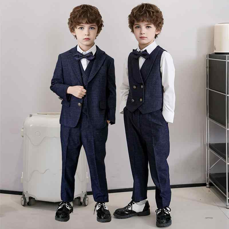 キッズ 男の子 ジュニア 小学生 スーツ セットアップ かっこいい 英国風 フォーマル スクールスタイル 結婚式 入学式 卒業式 発表会 演奏会 衣装 ポリエス...