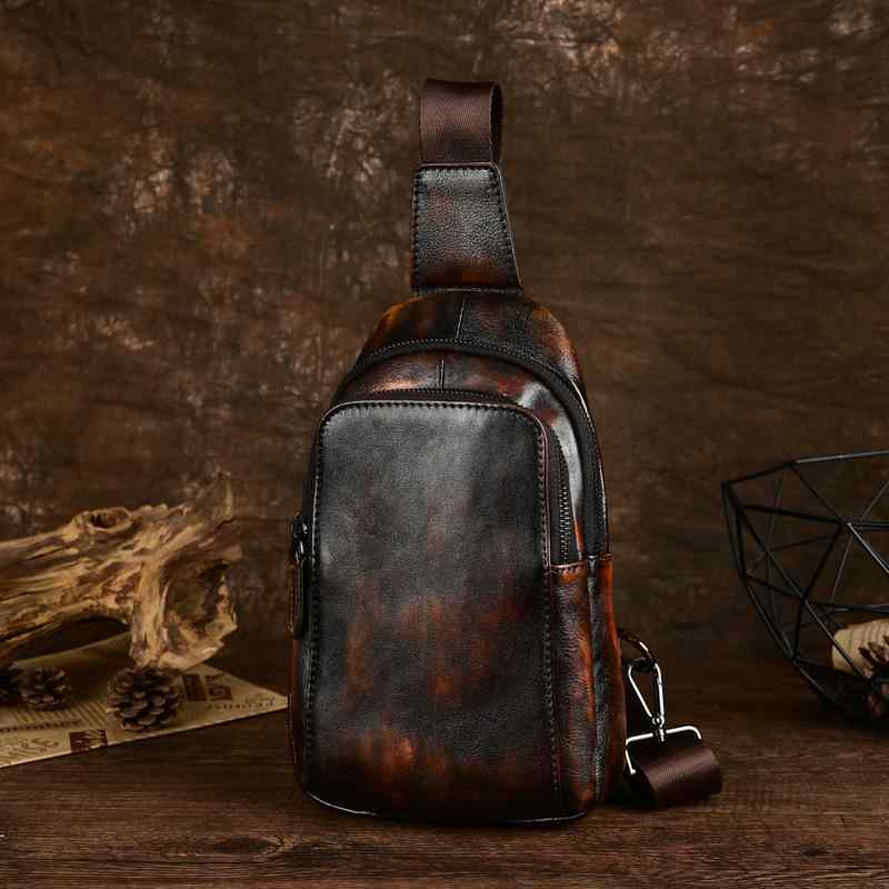 ボディバッグ メンズ 本革 ユーズド