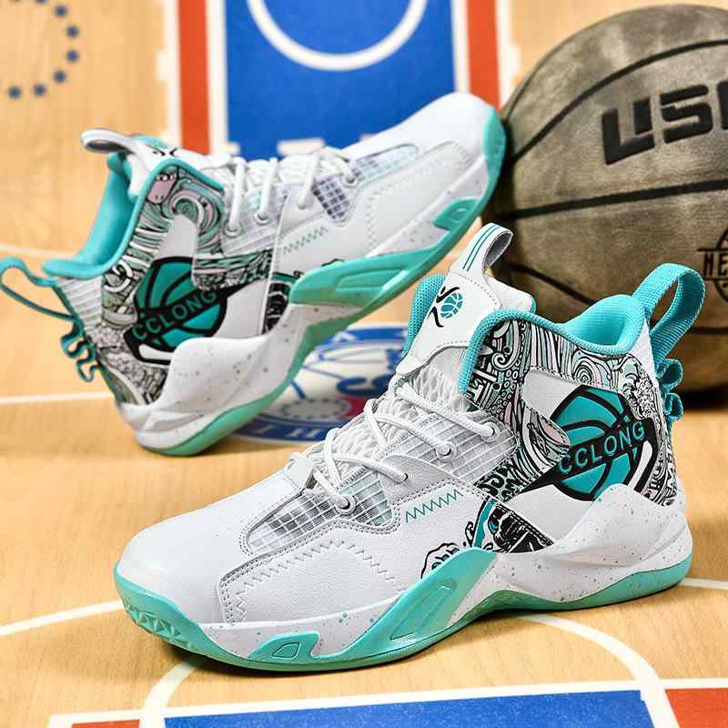 バスケットボールシューズ メンズ レディース 学生 ユニセックス ハイカット 衝撃吸収 滑り止め 耐摩耗..