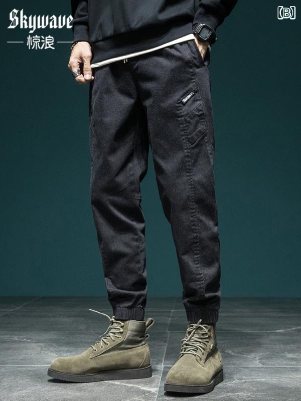 カジュアルパンツ メンズ デニム カーゴパンツ ワークパンツ アメリカンヴィンテージ アメカジ ゆったり テーパード ジョガーパンツ ハロンパンツ サルエルパンツ 大きいサイズ ストレッチ 男性用 秋冬