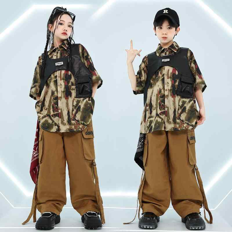 ダンスウェア キッズ 男の子 女の子 ヒップホップ ストリート ジャズ ドラム 発表会 イベント ステージ衣装 セットアップ 上下セット 柔らかい肌触り おしゃれ トレンド ダンス練習着 パフォーマンス 舞台