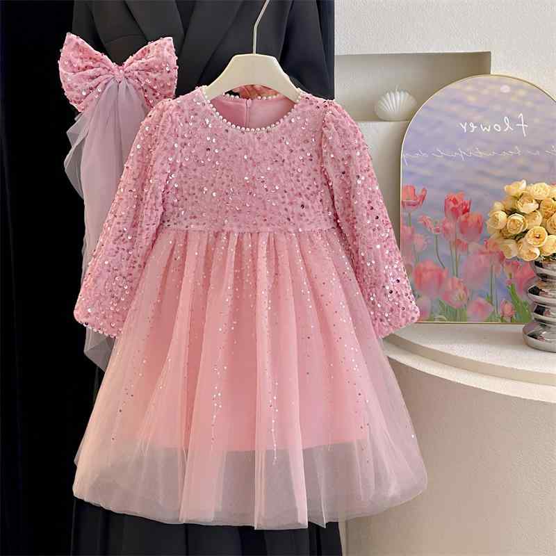 ワンピース キッズ 女の子 高級感 プリンセス風 誕生日 ドレス 発表会 結婚式 フォーマル ベール付き ..