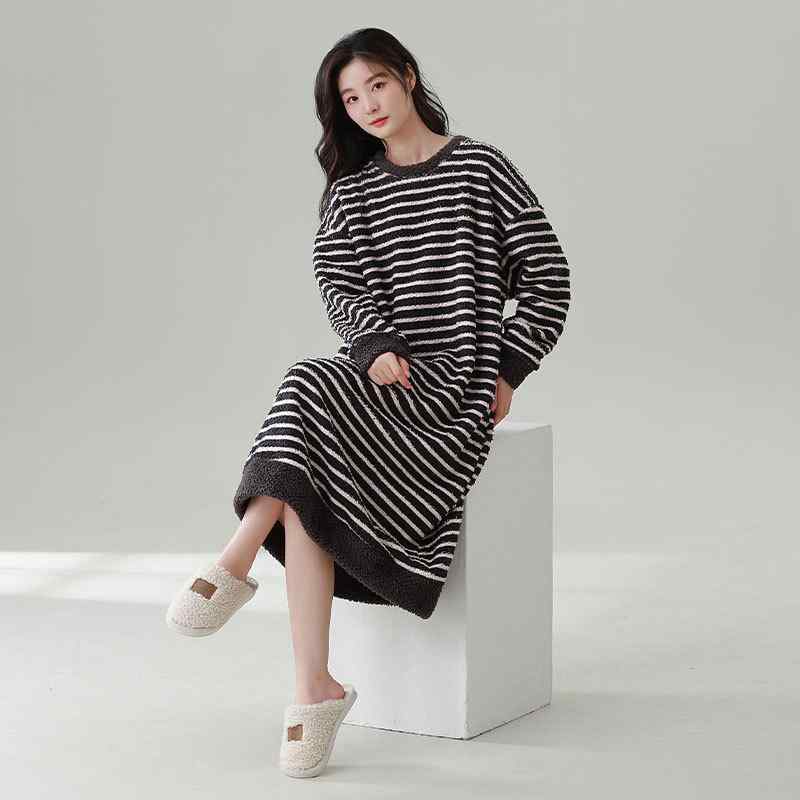 ルームウェア レディース 女性用 冬 あったか カシミヤ風 フランネル プルオーバー ラウンドネック シ..