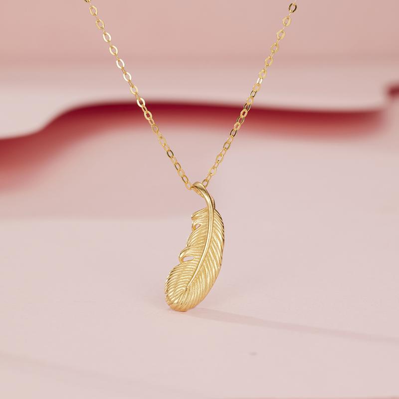 ネックレス レディース シルバー925 フェザーモチーフ ゴールドコーティング ショートネックレス Oチェーン 上品 ファッション デイリーユース オフィス カジュアル
