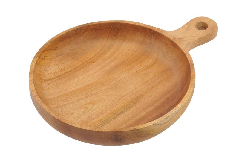 木製食器 食器 器 カレー皿 プレート ハンドル付きプレート 【17/20/25cm】 ウッドブレス