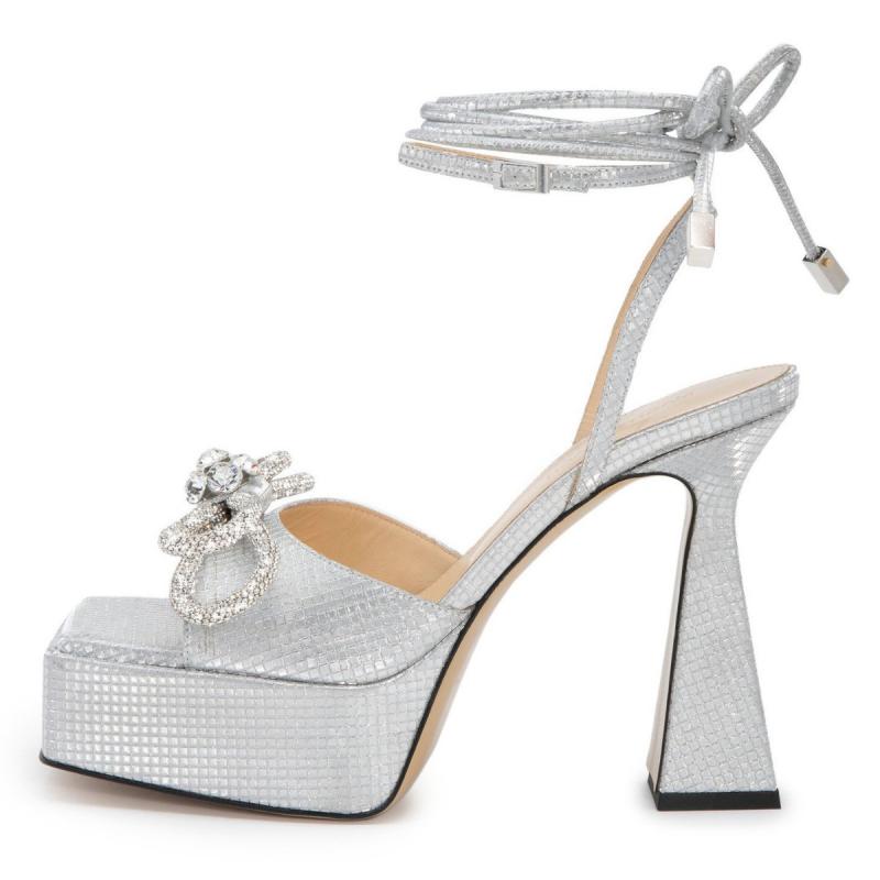 サンダル レディース 女性用 スクエアトゥ オープントゥ カットアウト 厚底 プラットフォーム 太ヒール..