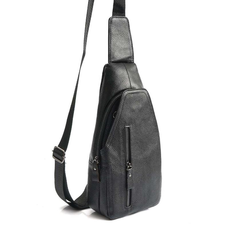 ボディバッグ メンズ スリングバッグ ワンショルダーバッグ 牛革 本革 ソフトレザー ブラック ビジネス カジュアル 通勤 斜めがけバッグ 多機能ポケット ファスナー開閉 普段使い 耐摩耗 おしゃれな男性用