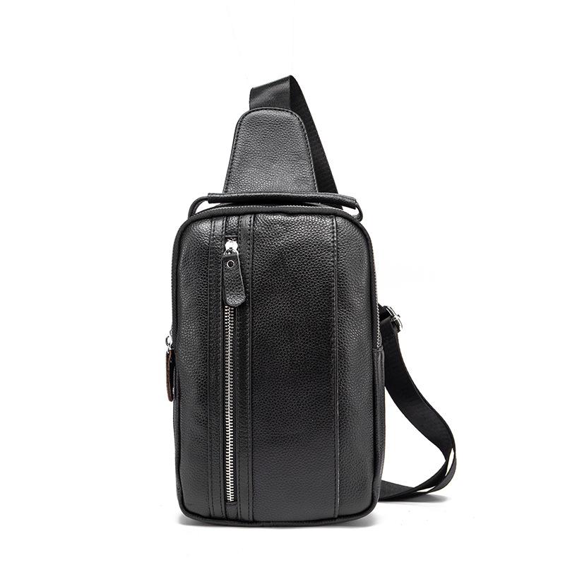 ボディバッグ メンズ 男性用 本革 牛革 オイルワックスレザー ブラック 黒 シボ加工 レトロ おしゃれ 多収納 大容量 ワンショルダー 斜めがけ 通勤 通学 旅行 普段使い 縦30cm