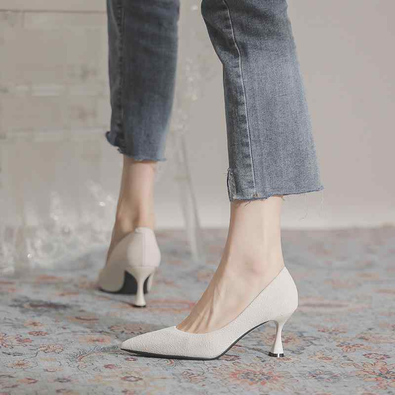 ハイヒール パンプス レディース オフィス 通勤 ビジネス フォーマル 結婚式 ポインテッドトゥ 細ヒール ピンヒール ソフトレザー 柔らかい 痛くない 歩きや...