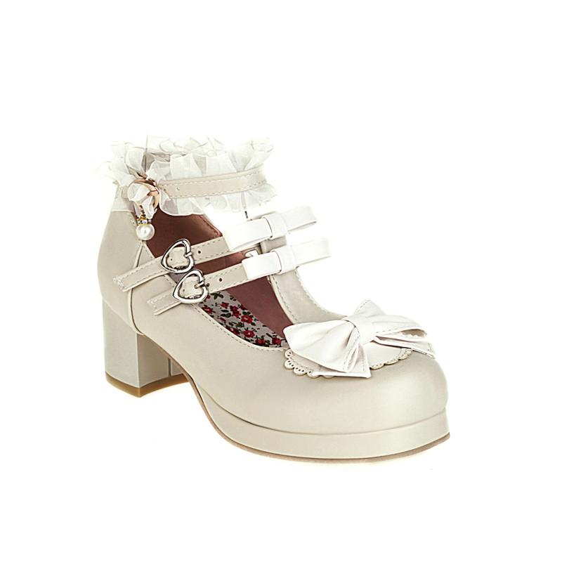 パンプス レディース メリージェーン ミドルヒール チャンキーヒール かわいい リボン Tストラップ 親子お揃い ラウンドトゥ PUレザー 無地 春秋 通気性 黒 ピンク ベージュ ブラウン