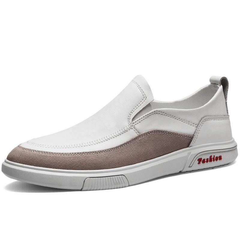 楽天セキュアデポスリッポン メンズ 男性用 軽量 通気性 蒸れにくい 快適 履き心地 滑り止め 本革 牛革 シンプル 合わせやすい ゴム底 春秋 ウォーキング アウトドア カジュアルシューズ