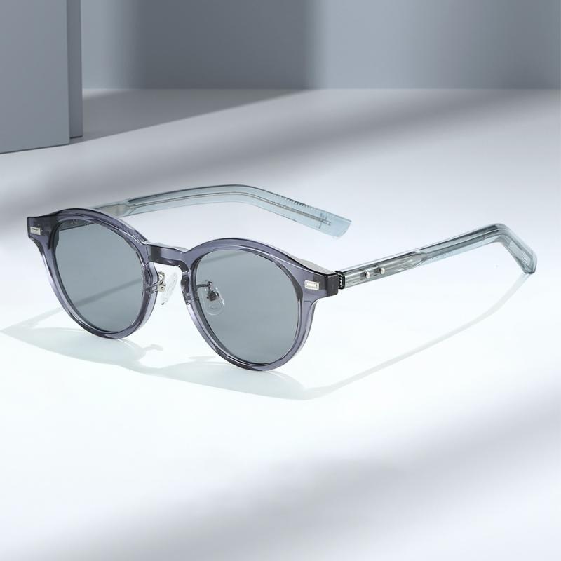 サングラス 男女兼用 UVカット UV400 紫外線対策 軽量 TR90素材 ラウンド型 メタルフレーム おしゃれ ..