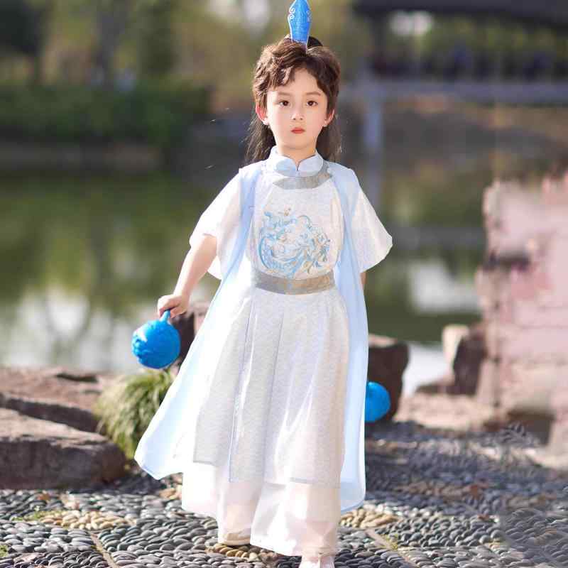 漢服 男の子 キッズ ジュニア コスプレ ナタ 哪吒 敖丙 オウビン 魔童降臨 アニメキャラクター 柔らか..
