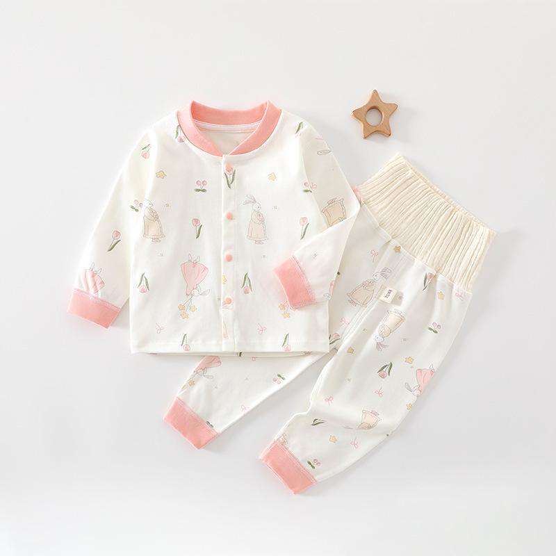 ベビー キッズ 肌着 男女兼用 純綿 コットン 縫い目なし ノンストレス ハイウエスト 腹巻付き 吸湿速乾..