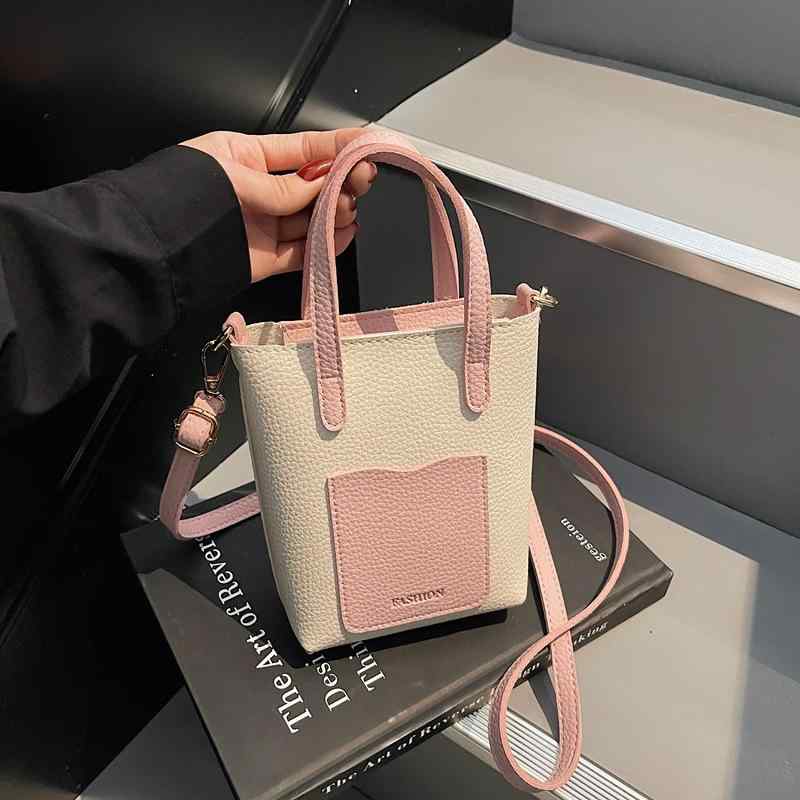 バッグ レディース ミニ 軽量 配色切り替え スマホ収納 コインケース スクエア型 斜め掛け ショルダーバッグ 手提げ ポシェット お出かけ 普段使い カジュアル PUレザー