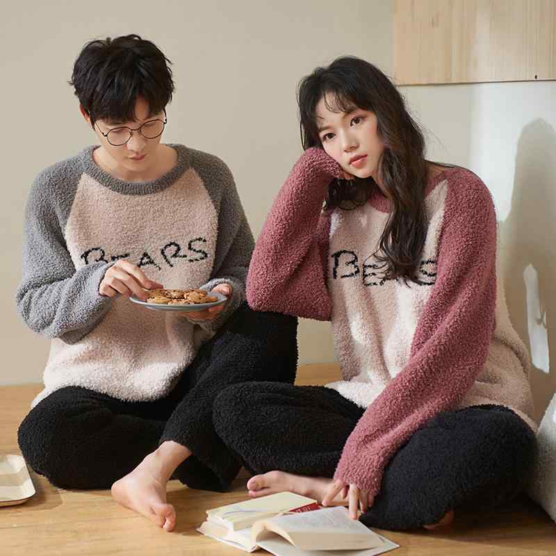 ルームウェア 男女兼用 ペア メンズ レディース 秋冬 冬用 極厚 フリース素材 あったか 保温 快適 ゆっ..