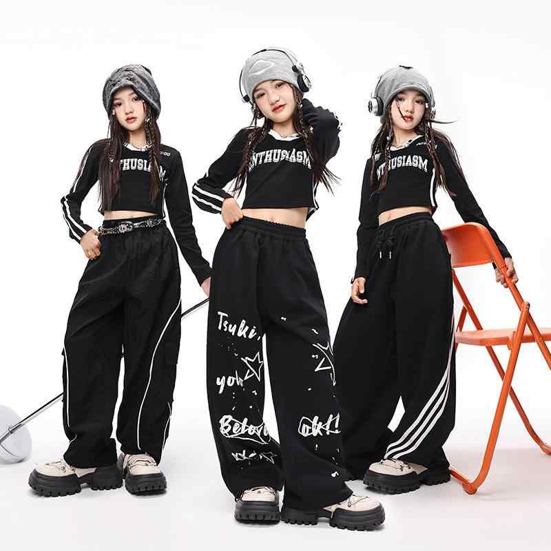 ダンスウェア キッズ 女の子 ジャズダンス ストリートダンス ヒップホップ 衣装 発表会 レッスン着 練習着 ステージ衣装 ポリエステル セットアップ 動きやすい 韓国風 オルチャンファッション おしゃれ カジュアル