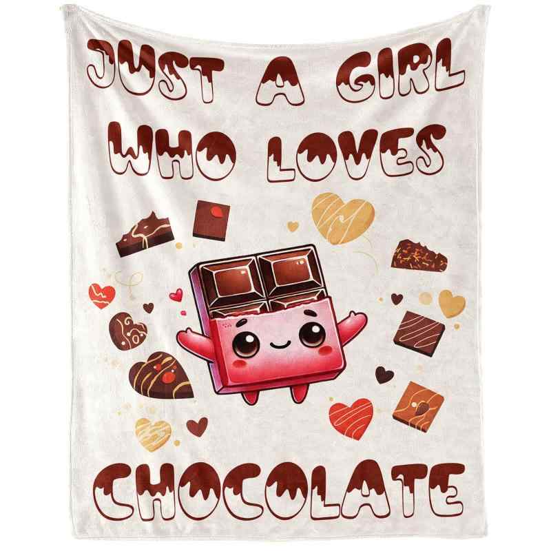 ブランケット キッズ 男の子 女の子 チョコレート柄 やわらか フランネル生地 あったか 保温 快適な肌触り ポリエステル オールシーズン対応 モダン シンプル 毛布