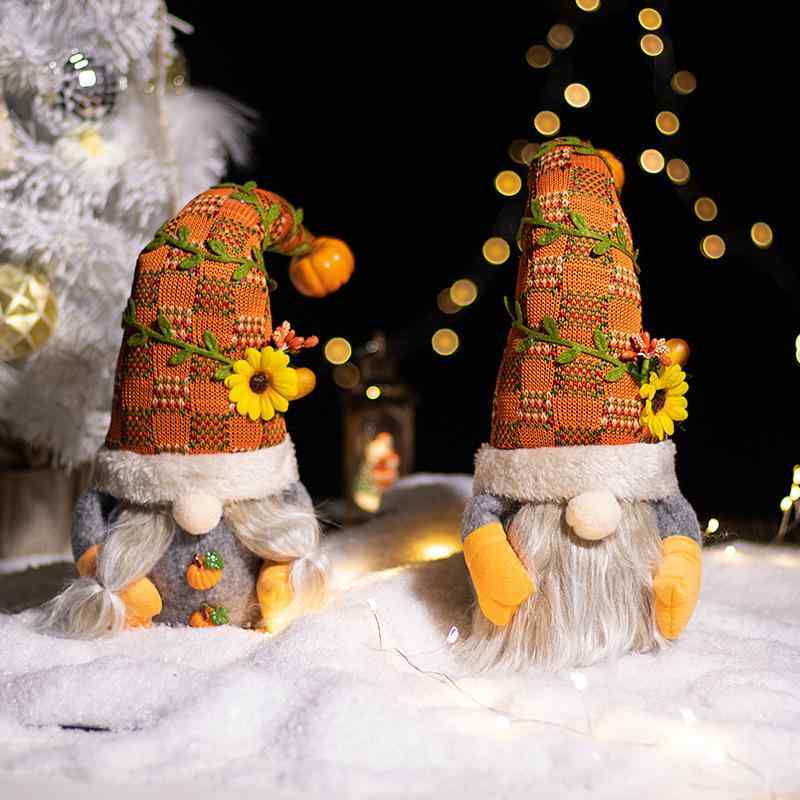 クリスマス飾り 置物 秋の収穫 カボチャ 顔なしルドルフ トナカイ ぬいぐるみ 布製 おしゃれ かわいい 欧風 インテリア 雑貨 部屋飾り 卓上飾り デコレーション