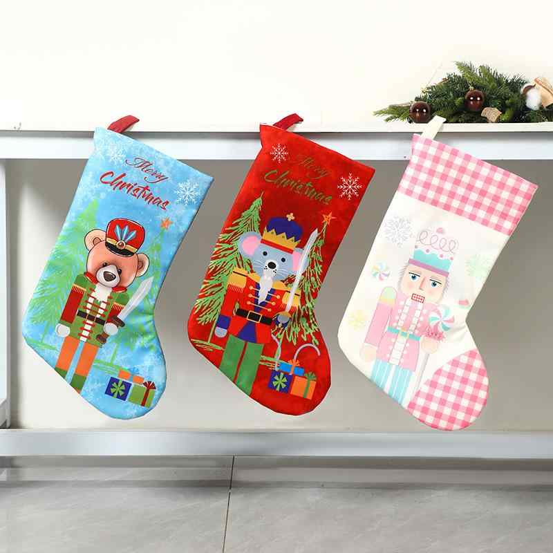 Ceremony, Events Services - クリスマスソックス キッズ くるみ割り人形 デザイン ギフトバッグ プレゼント お菓子入れ クリスマスツリー オーナメント 飾り デコレーション